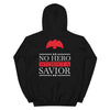No HERO Without A SAVIOR Back Label Unisex Hoodie iamencoded
