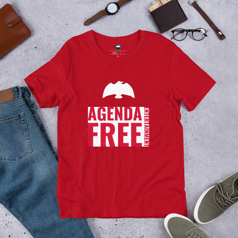 i AM ENCODED: Agenda FREE Entertainment RED Short-sleeve unisex t-shirt iamencoded